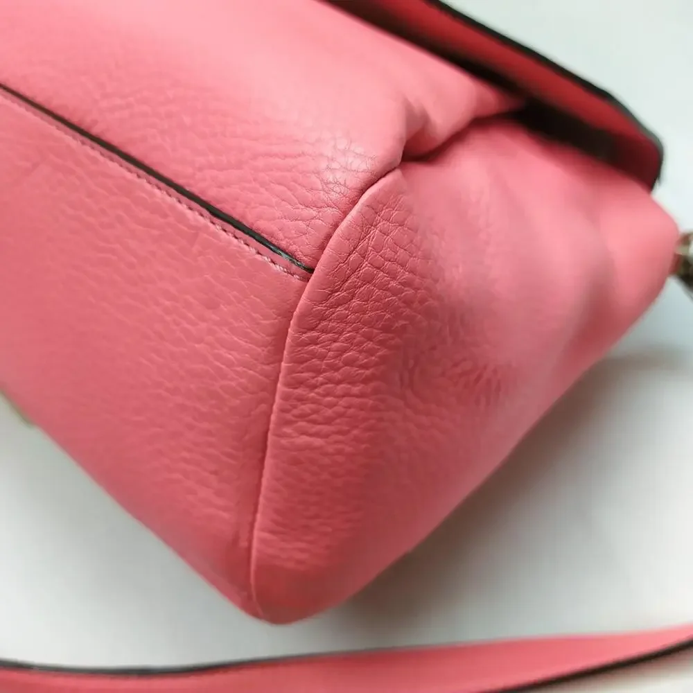Kate Spade New York Pink Leather Top Handle Satchel Crossbody Bag